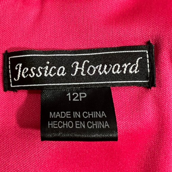 Like New Jessica Howard Brith Pink Sleeveless Ruffle Dress Size 12P - Picture 6 of 10